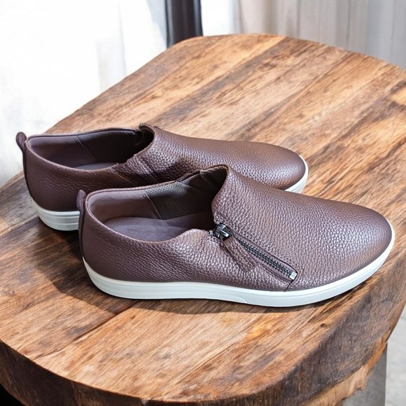 ECCO Women's Fara Slip-On Sneakers Metallic Copper Size 8 – Leather, NWOT - Picture 4 of 12